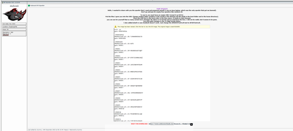 EFT VALORANT HWID SPOOFING METHOD UNBAN